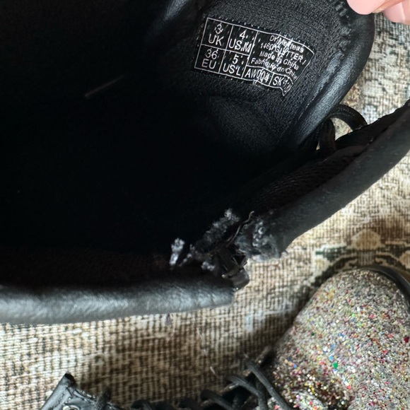 Dr.Marten's Junior 1460 Chunky Glitter Boots Kids Size 4 - Picture 7 of 13